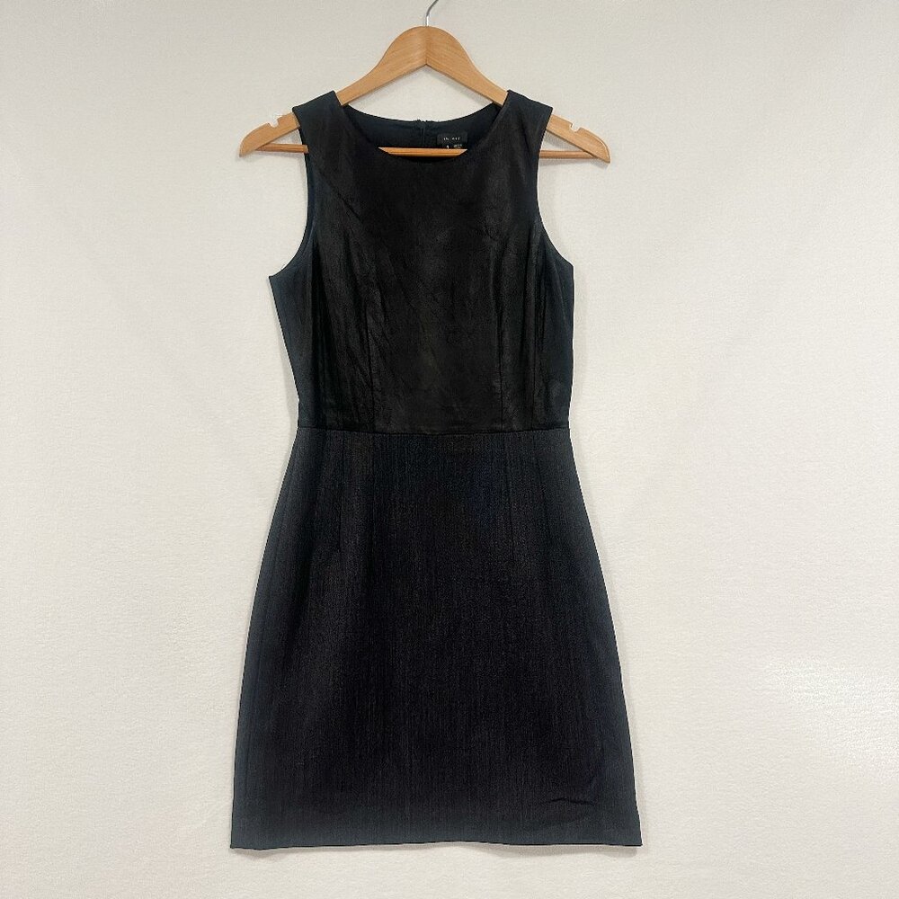 Theory Black Wool/Lamb Sheath Dress Size 4